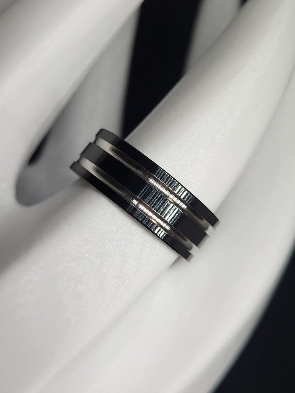 $1 | 9 | Duo-Tone Grooved Band Ring